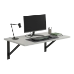 Nowoczesne biurko lewitujące pod wymiar do pracy Popiel Levio