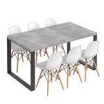 Stół kuchenny na wymiar loft do jadalni mały Beton Jasny Vini