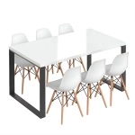 Stół kuchenny na wymiar loft do jadalni mały Biały Połysk Vini