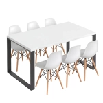 Stół kuchenny na wymiar loft do jadalni mały Biały Vini