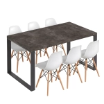 Stół kuchenny na wymiar loft do jadalni mały Beton Czarny Vini