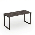 Biurko pod wymiar do pracy gamingowe Beton Czarny Lofto