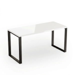 Biurko pod wymiar do pracy gamingowe Biały Połysk Lofto