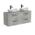 Szafka Łazienkowa Wisząca Pod Umywalkę Z Szufladami Podwójna Z Blatem Nadblatowa Beton Jasny Paula 05