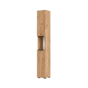 Wąski słupek łazienkowy ryflowany Złoty Craft Lora 01
