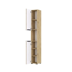 Słupek ryflowany do przedpokoju z półkami Artisan Sora 02