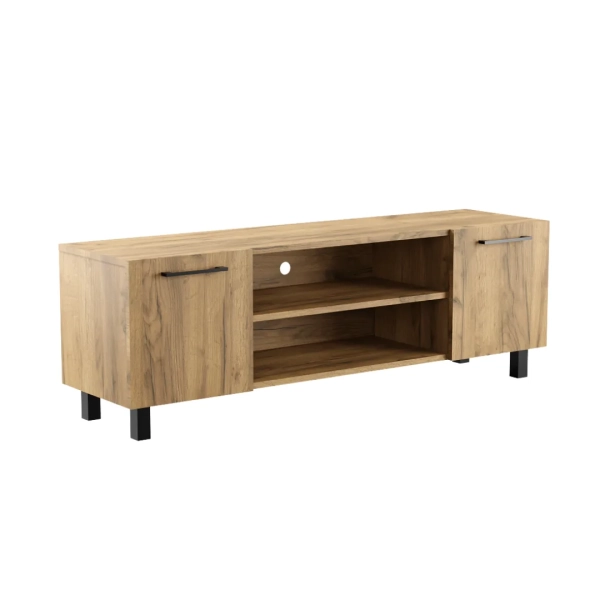 Szafka RTV Komoda Pod Telewizor TV Loft Złoty Craft Valeria 01
