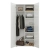 Szafa na wymiar do przedpokoju szafa do sypialni na ubrania z półkami Biały Połysk Kama Podwójna 12