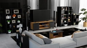 Regał Otwarty Na Książki Na Zabawki Biurowy 2x3 Czarny Kostka  01