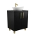 Szafka Łazienkowa Stojąca Pod Umywalkę Nadblatowa Czarna Mila 07