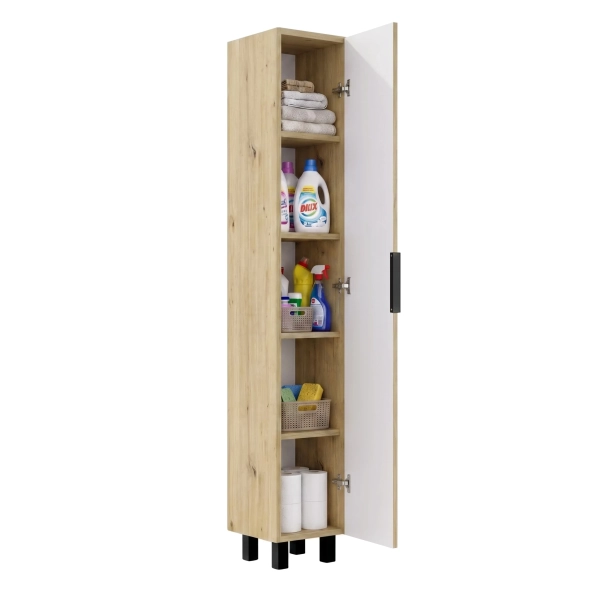 Słupek łazienkowy stojący ryflowany Artisan Valia 04