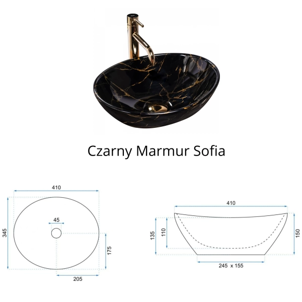 Ryflowana szafka łazienkowa pod umywalkę Sonoma Mila 13