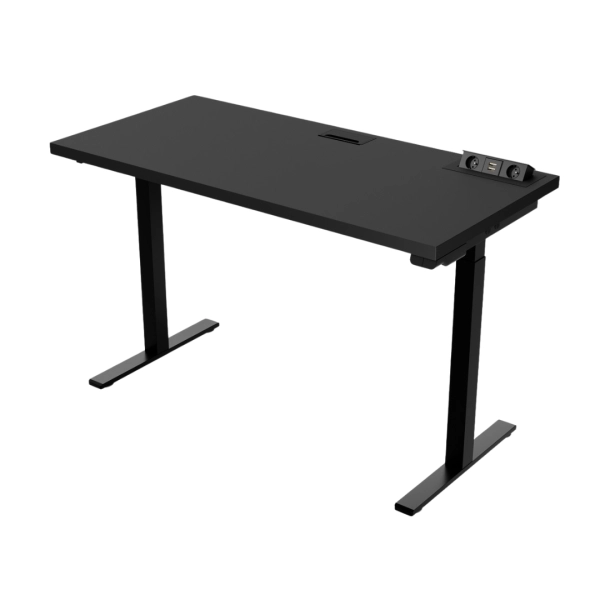 Biurko Gamingowe Elektryczne Regulowane Duże  Dla Gracza Czarne E 03