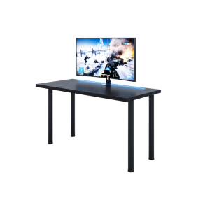 Biurko Gamingowe Duże Czarne Z Ledem X 05