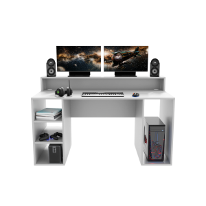 Biurko Gamingowe Komputerowe Duże Białe Enigma 02
