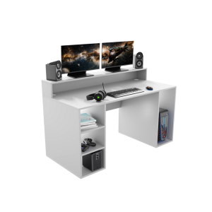 Biurko Gamingowe Komputerowe Duże Białe Enigma 04