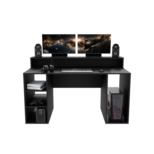 Biurko Gamingowe Komputerowe Duże Czarne Enigma 02