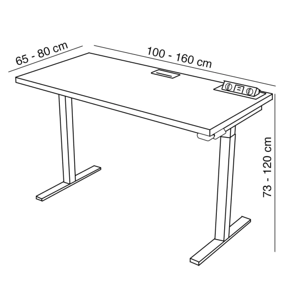 Biurko Gamingowe Elektryczne Regulowane Duże  Dla Gracza Beton Jasny E 05