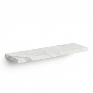 Półka Wisząca Ścienna do Pokoju Łazienki i Kuchni na Ścianę na Książki Biały Marmur Ula 02