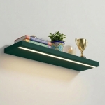 Półka Wisząca Ścienna do Pokoju Łazienki i Kuchni na Ścianę na Książki LED Zielony Ula