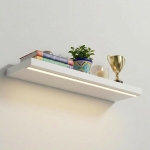 Półka Wisząca Ścienna do Pokoju Łazienki i Kuchni na Ścianę na Książki LED Biała Ula