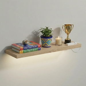 Półka Wisząca Ścienna do Pokoju Łazienki i Kuchni na Ścianę na Książki LED Sonoma Ula 02