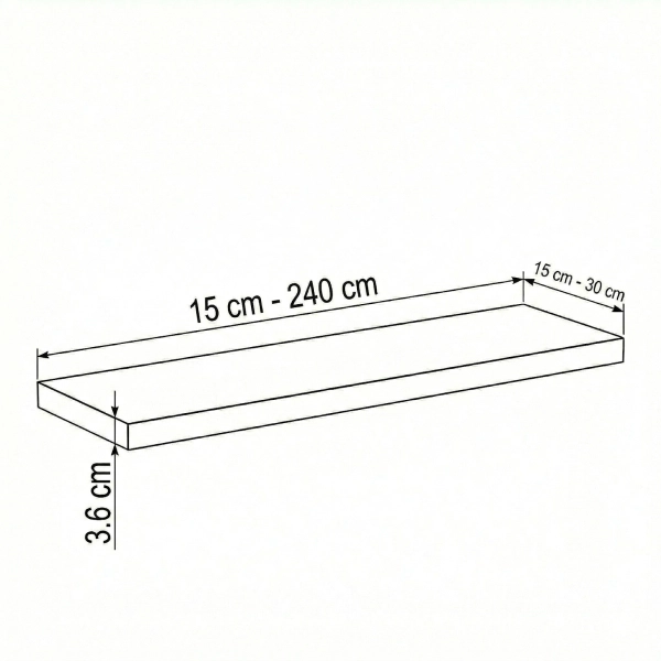 Półka Wisząca Ścienna do Pokoju Łazienki i Kuchni na Ścianę na Książki LED Kaszmir Ula 03
