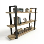 Półka Wisząca Potrójna Metalowa Ścienna do Pokoju Łazienki i Kuchni na Ścianę na Książki Artisan Artur