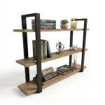 Półka Wisząca Potrójna Metalowa Ścienna do Pokoju Łazienki i Kuchni na Ścianę na Książki Lancelot Artur