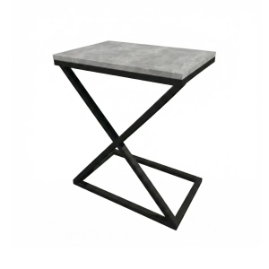 Stolik Metalowy X Kawowy Nowoczesny Ława do Salonu Pomocniczy Beton Jasny Leon X 01