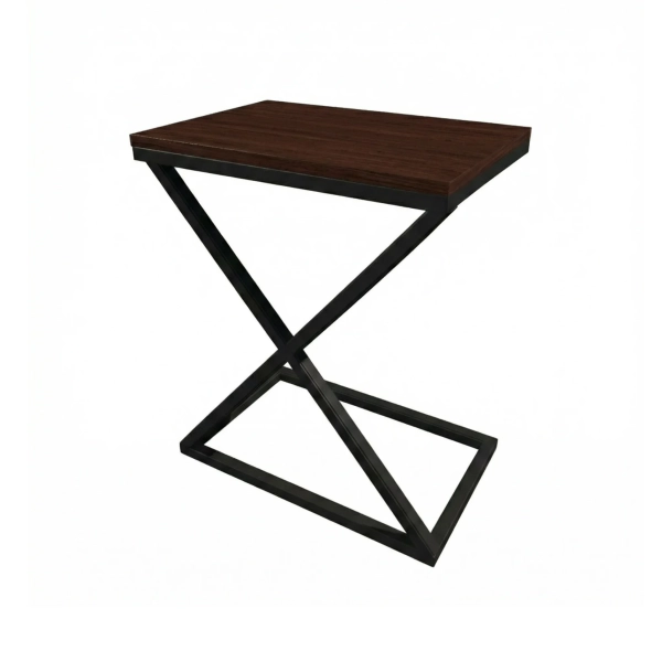 Stolik Metalowy X Kawowy Nowoczesny Ława do Salonu Pomocniczy Wenge Leon X 01
