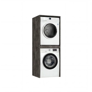 Szafka łazienkowa stojąca na pralkę i suszarkę Beton Czarny Luza 01