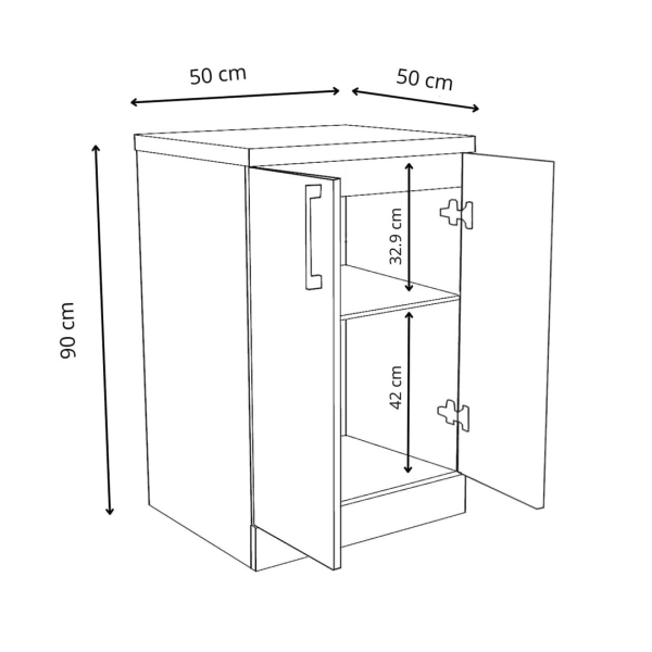 Szafka łazienkowa stojąca komoda Dąb Kamienny Aria 03