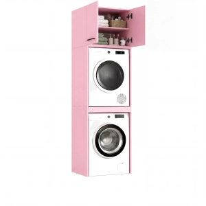 Szafka Łazienkowa Stojąca Na Pralkę Suszarkę Różowa Luza Nadstawka 02