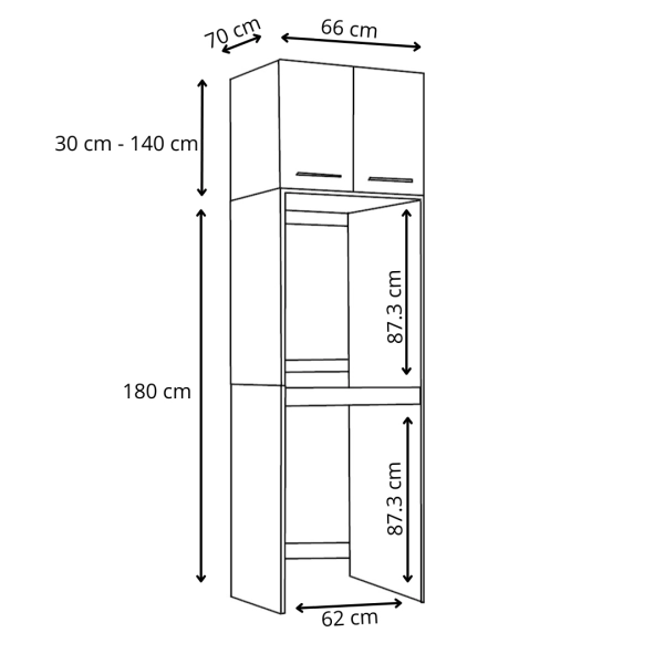 Szafka Łazienkowa Stojąca Na Pralkę Suszarkę Lancelot Luza Nadstawka 03