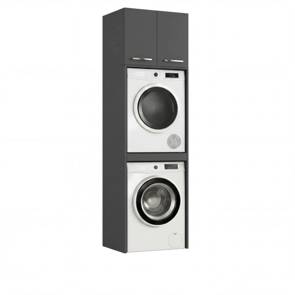 Szafka Łazienkowa Stojąca Na Pralkę Suszarkę Antracyt Luza Nadstawka 01