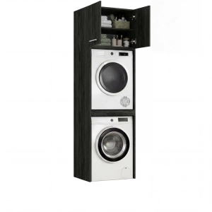 Szafka Łazienkowa Stojąca Na Pralkę Suszarkę Czarny Onyx Luza Nadstawka 02