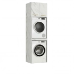 Szafka Łazienkowa Stojąca Na Pralkę Suszarkę Biały Marmur Luza Nadstawka