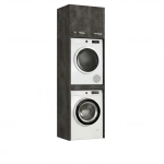 Szafka Łazienkowa Stojąca Na Pralkę Suszarkę Beton Czarny Luza Nadstawka