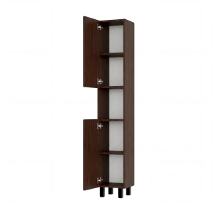 Szafka Łazienkowa Słupek Stojąca Półki Wenge Terra 02