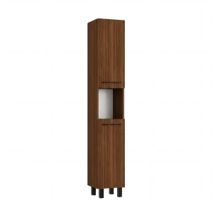 Szafka Łazienkowa Słupek Stojąca Półki Orzech Terra 01