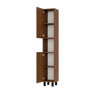 Szafka Łazienkowa Słupek Stojąca Półki Orzech Terra 02