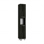 Szafka Łazienkowa Słupek Stojąca Półki Czarny Onyx Terra